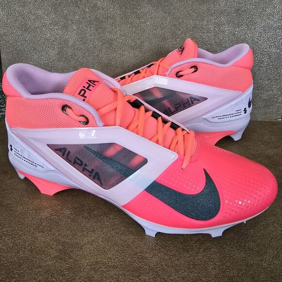 Nike Alpha Menace 4 Pro Football Cleats Pink/black Men’s Size 11 New No Box main image 8